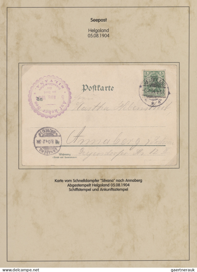 Deutsches Reich - Germania: 1900-1920 (ca), Germania-Ausgaben, Schiffspost, 72 B - Sammlungen