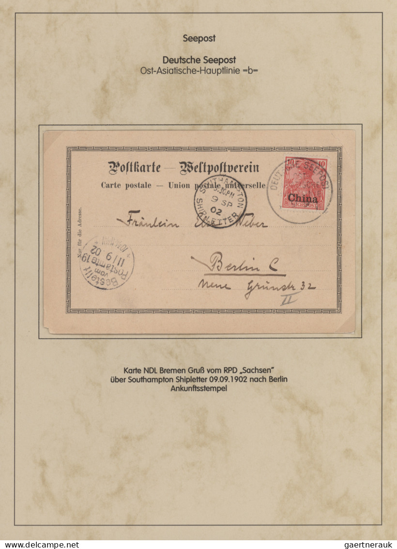 Deutsches Reich - Germania: 1900-1920 (ca), Germania-Ausgaben, Schiffspost, 72 B