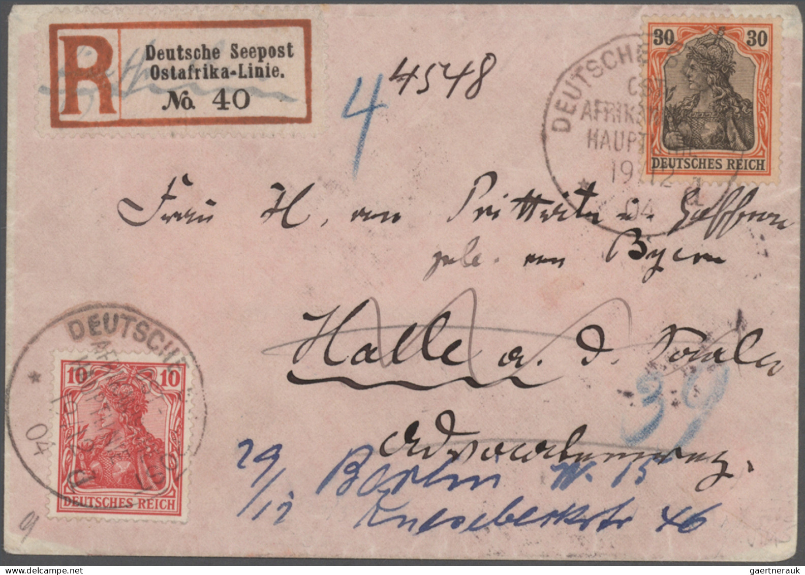 Deutsches Reich - Germania: 1900-1920 (ca), Germania-Ausgaben, Schiffspost, 72 B