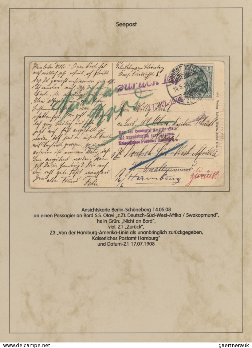 Deutsches Reich - Germania: 1900-1920 (ca), Germania-Ausgaben, Schiffspost, 72 B