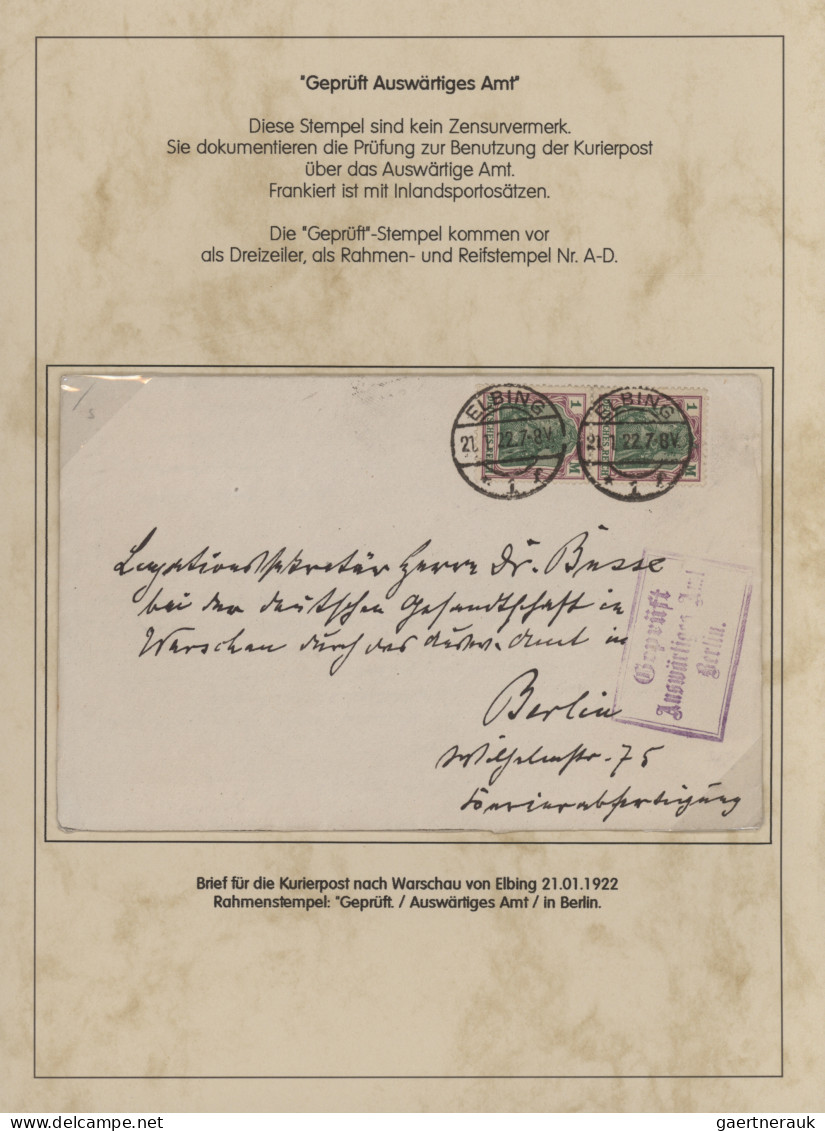 Deutsches Reich - Germania: 1900-1920 (ca), Germania-Ausgaben, Spezialsammlung G - Colecciones