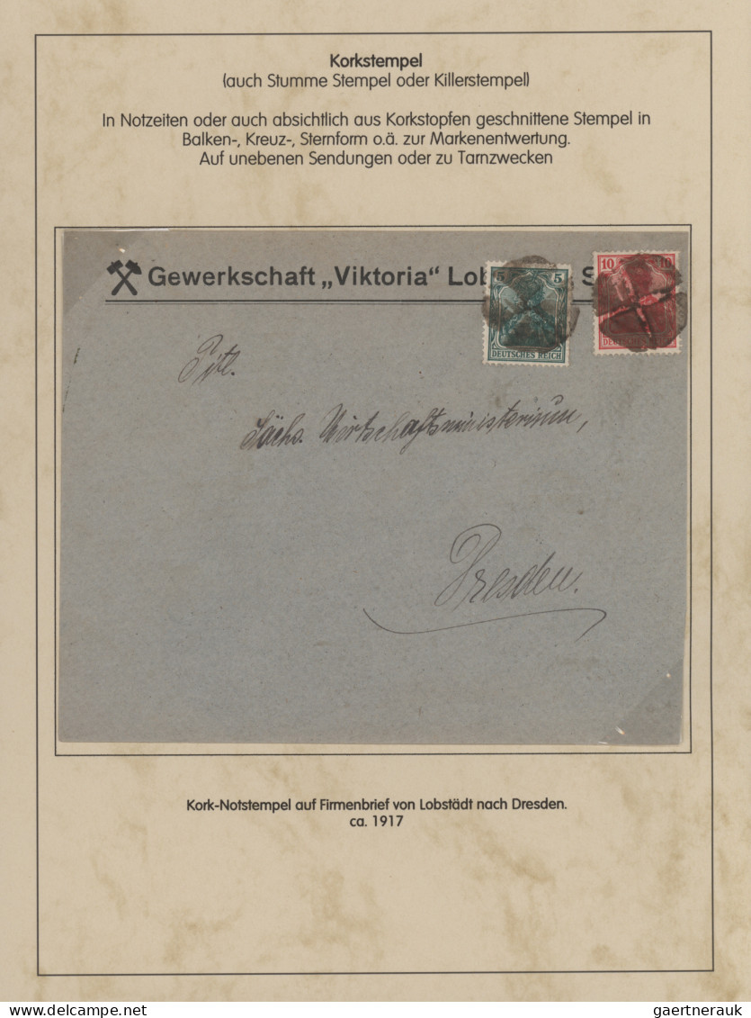 Deutsches Reich - Germania: 1900-1920 (ca), Germania-Ausgaben, Spezialsammlung K