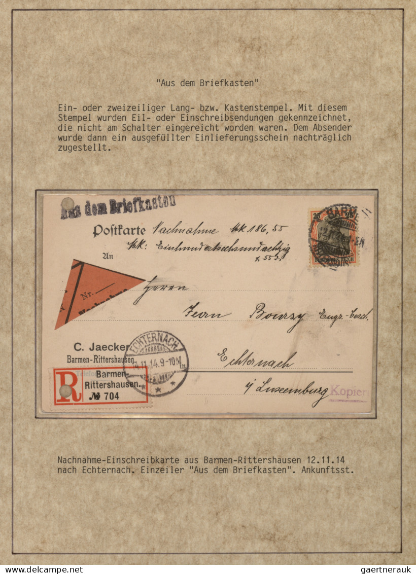 Deutsches Reich - Germania: 1900-1920 (ca), Germania-Ausgaben, Spezialsammlung N - Colecciones