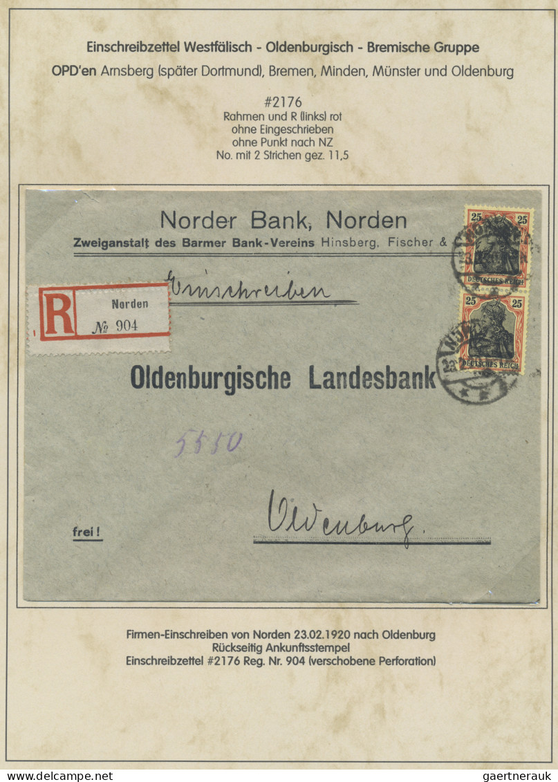 Deutsches Reich - Germania: 1900-1922 (ca), Germania-Ausgaben, Spezialsammlung "