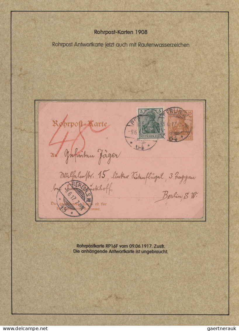 Deutsches Reich - Germania: 1900-1922, Germania-Ausgaben, 50 Belege Rohrpost, Am - Sammlungen