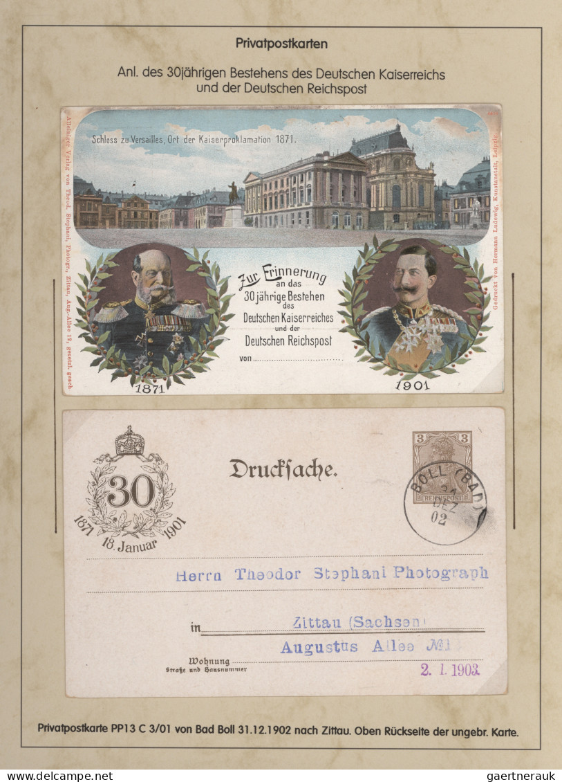 Deutsches Reich - Germania: 1900-1922, Germania-Ausgaben, Sammlung Von 38 Privat - Verzamelingen