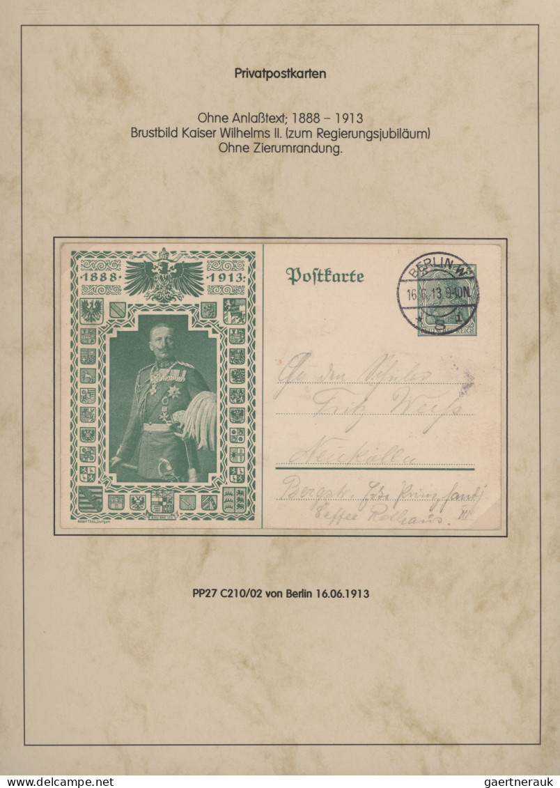 Deutsches Reich - Germania: 1900-1922, Germania-Ausgaben, Sammlung Von 38 Privat - Collections