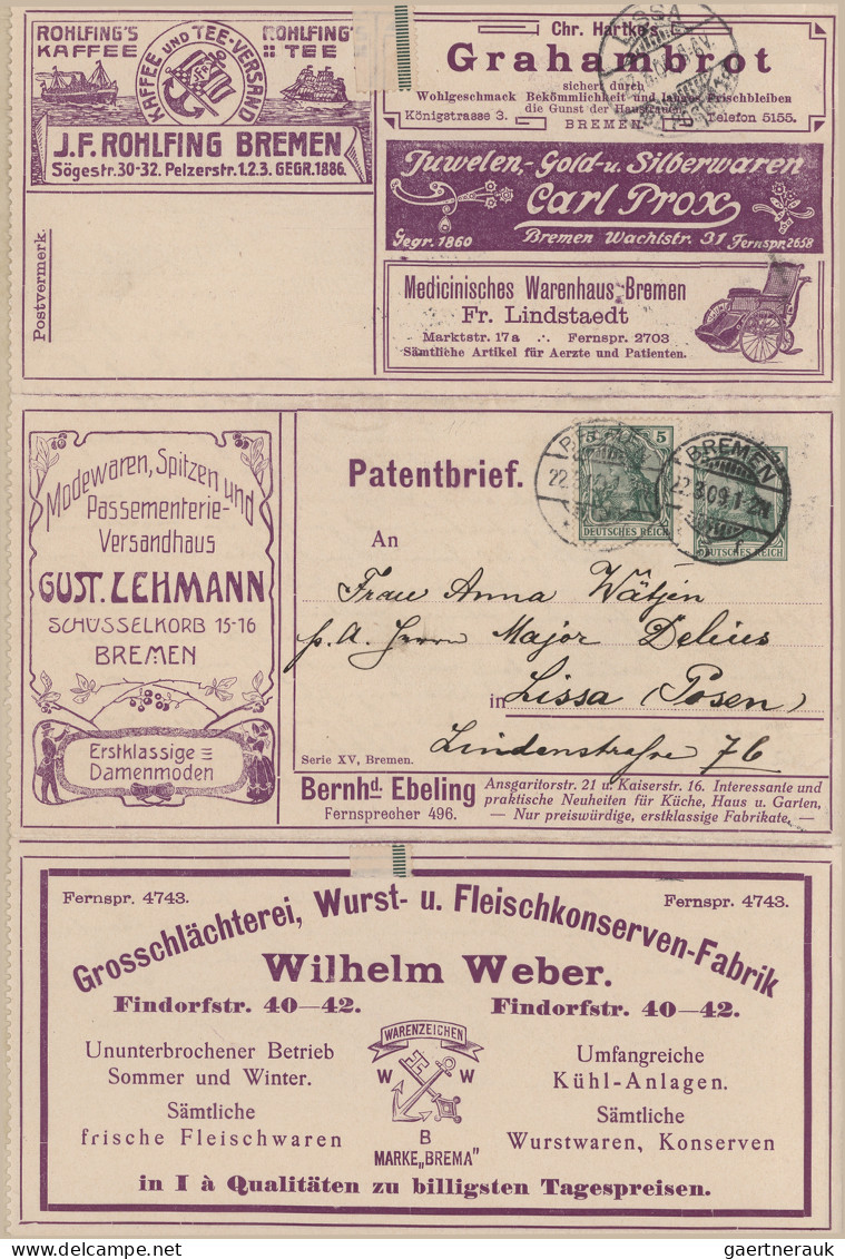 Deutsches Reich - Germania: 1900-1922, Germania-Ausgaben, Sammlung von 99 Belege