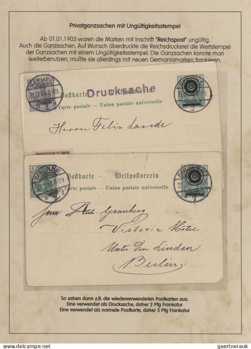 Deutsches Reich - Germania: 1900-1922, Germania-Ausgaben, Sammlung von 99 Belege