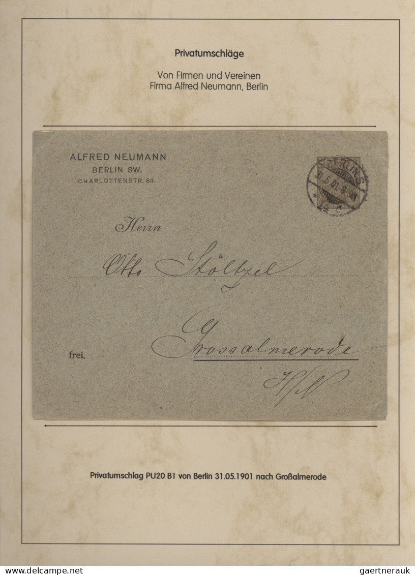 Deutsches Reich - Germania: 1901-1921, Germania-Ausgaben, Sammlung Von 76 Privat - Colecciones