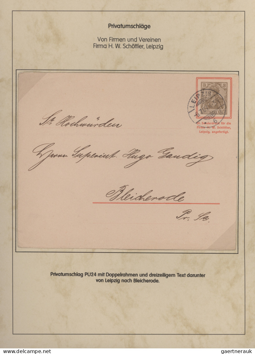 Deutsches Reich - Germania: 1901-1921, Germania-Ausgaben, Sammlung Von 76 Privat - Colecciones