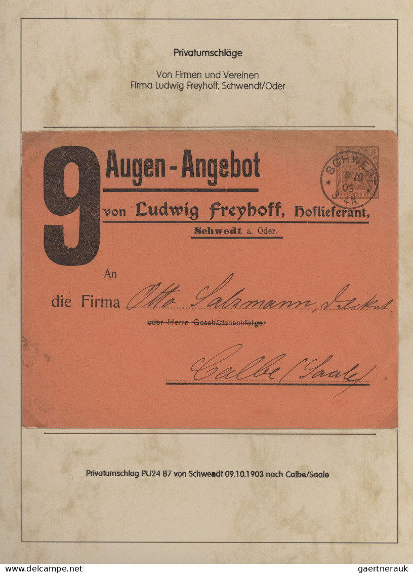 Deutsches Reich - Germania: 1901-1921, Germania-Ausgaben, Sammlung Von 76 Privat - Verzamelingen