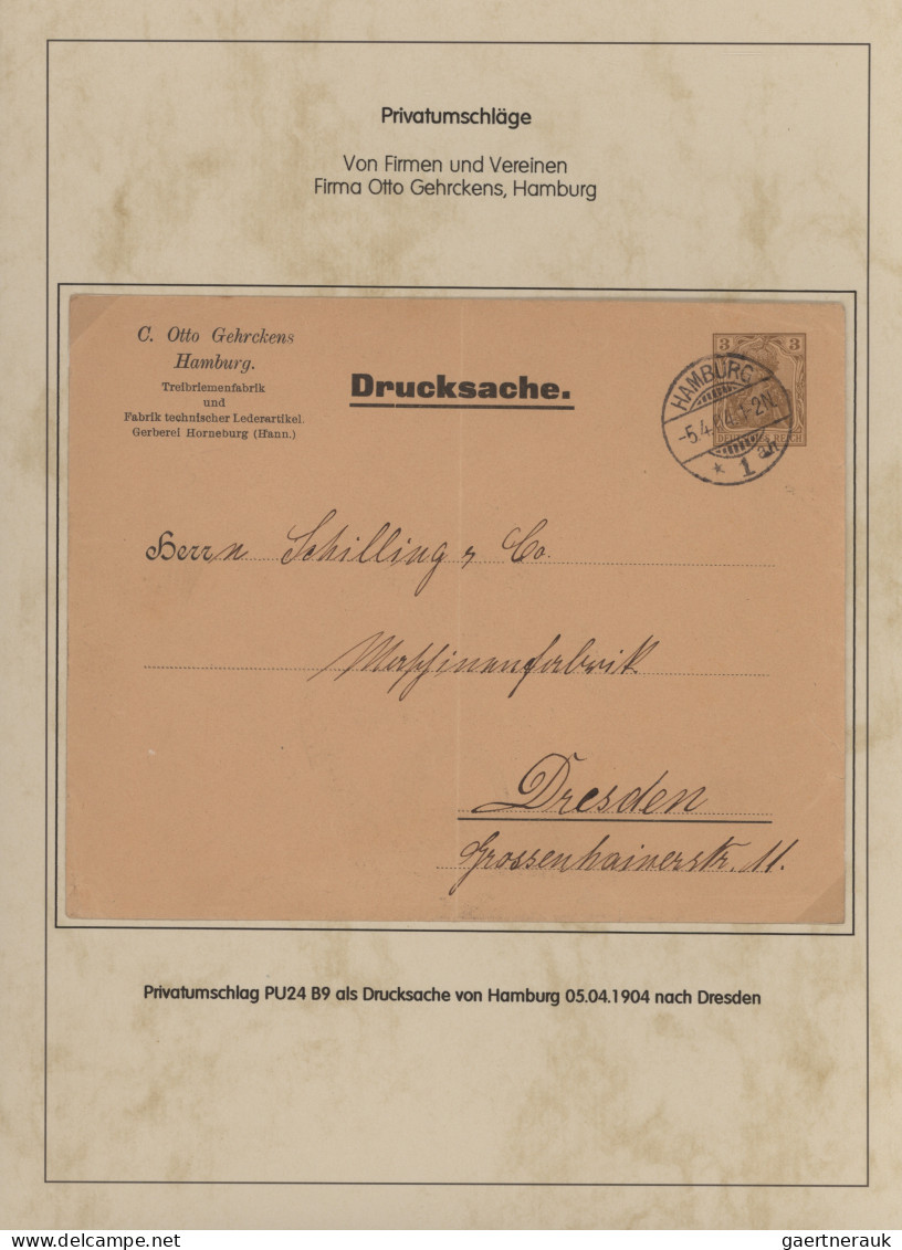 Deutsches Reich - Germania: 1901-1921, Germania-Ausgaben, Sammlung von 76 Privat