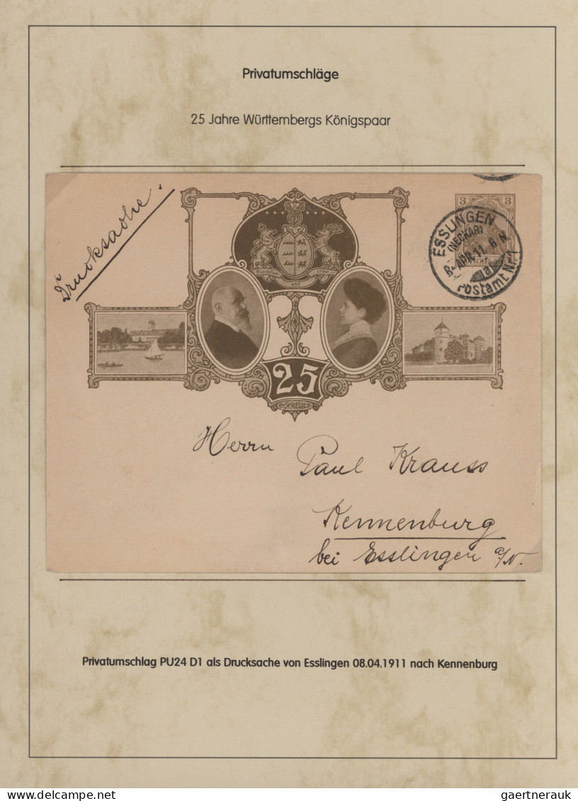 Deutsches Reich - Germania: 1901-1921, Germania-Ausgaben, Sammlung von 76 Privat