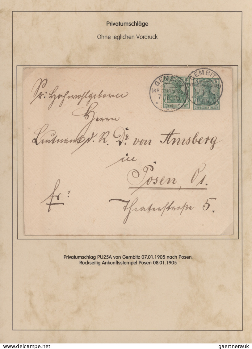 Deutsches Reich - Germania: 1901-1921, Germania-Ausgaben, Sammlung von 76 Privat