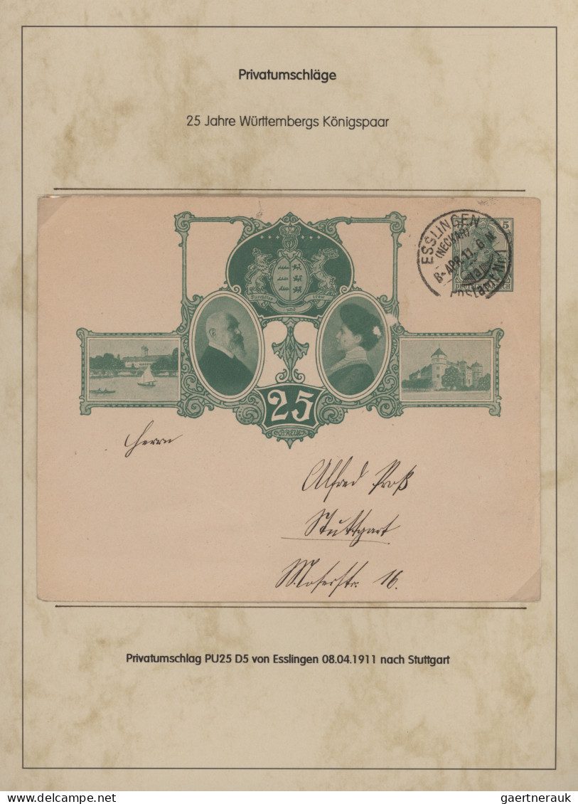 Deutsches Reich - Germania: 1901-1921, Germania-Ausgaben, Sammlung von 76 Privat