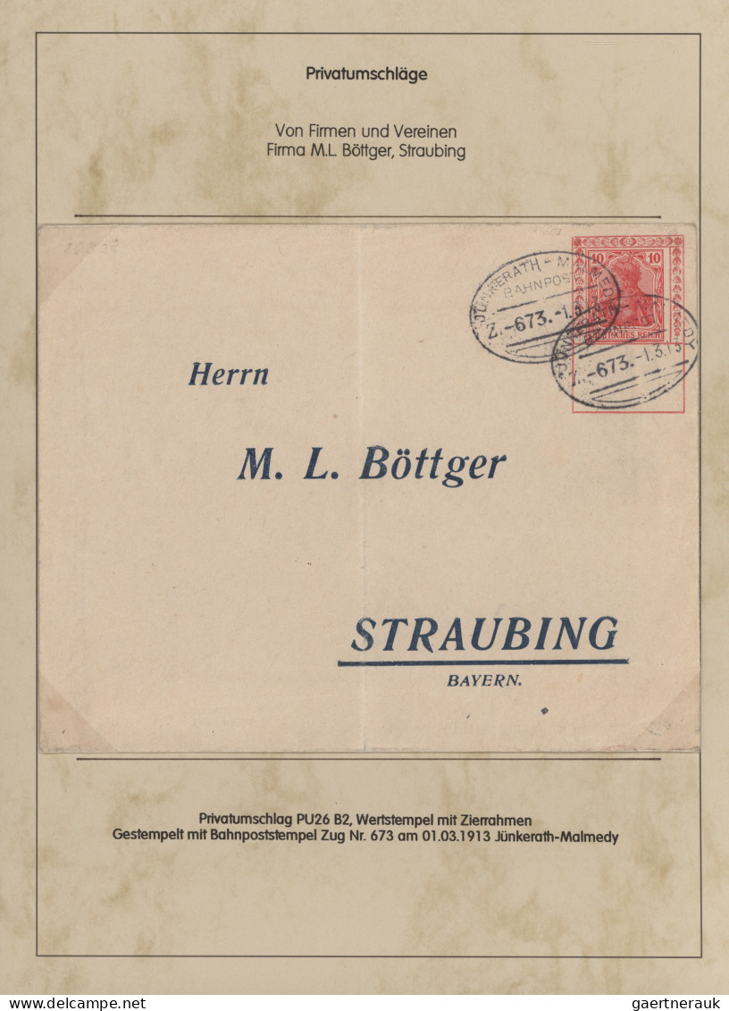 Deutsches Reich - Germania: 1901-1921, Germania-Ausgaben, Sammlung von 76 Privat