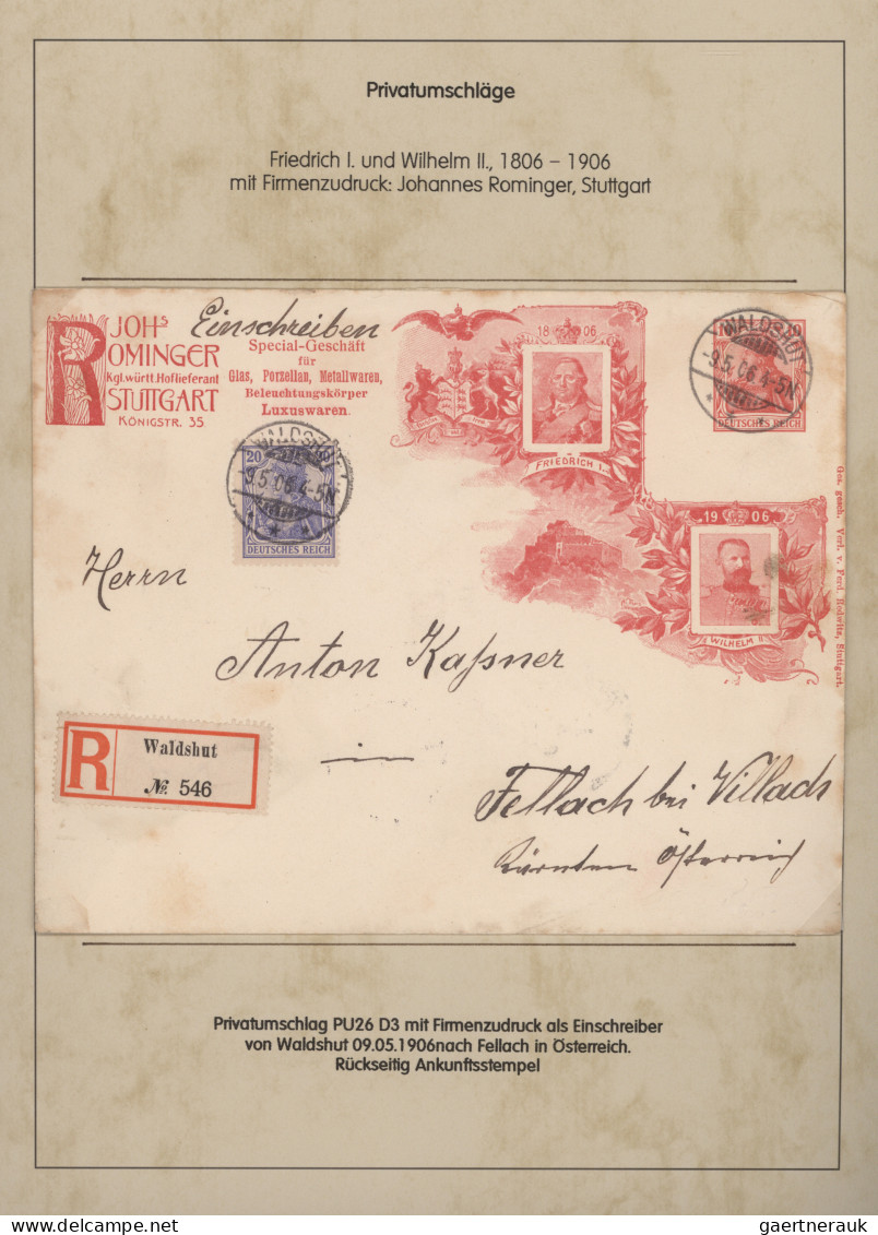 Deutsches Reich - Germania: 1901-1921, Germania-Ausgaben, Sammlung von 76 Privat