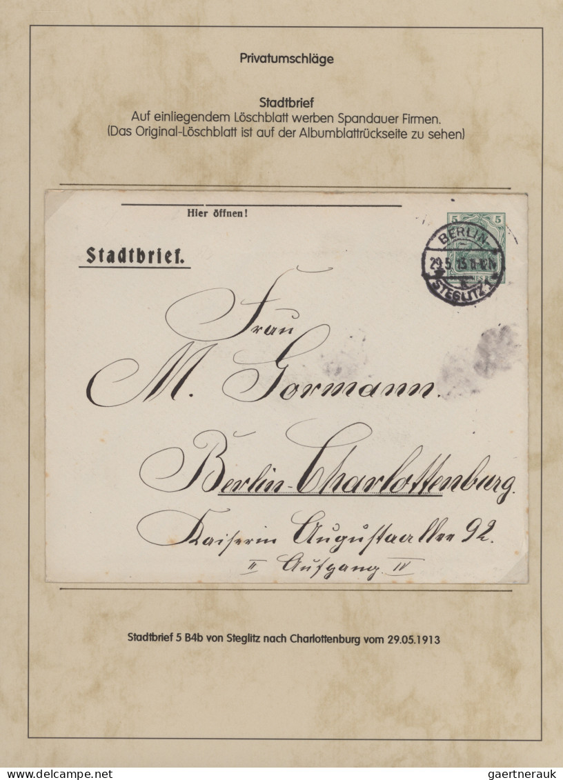Deutsches Reich - Germania: 1901-1921, Germania-Ausgaben, Sammlung von 76 Privat