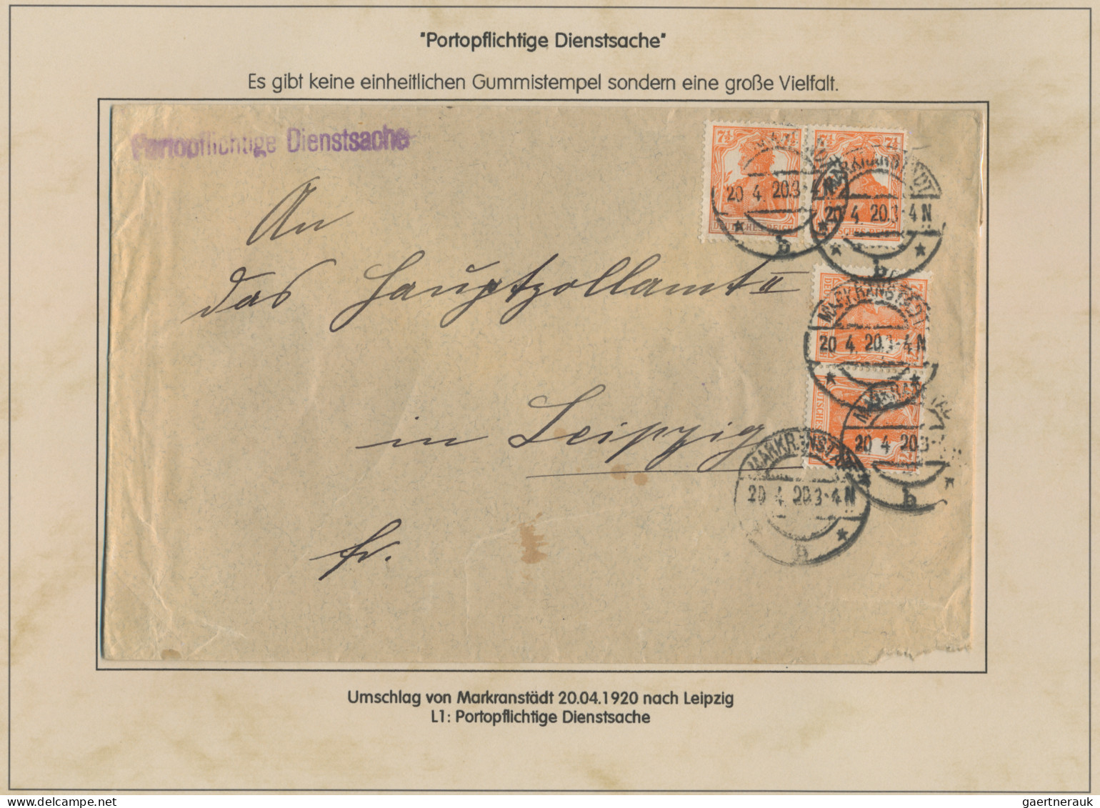 Deutsches Reich - Germania: 1905-1920 (ca), Germania-Ausgaben, Zusammenstellung - Verzamelingen