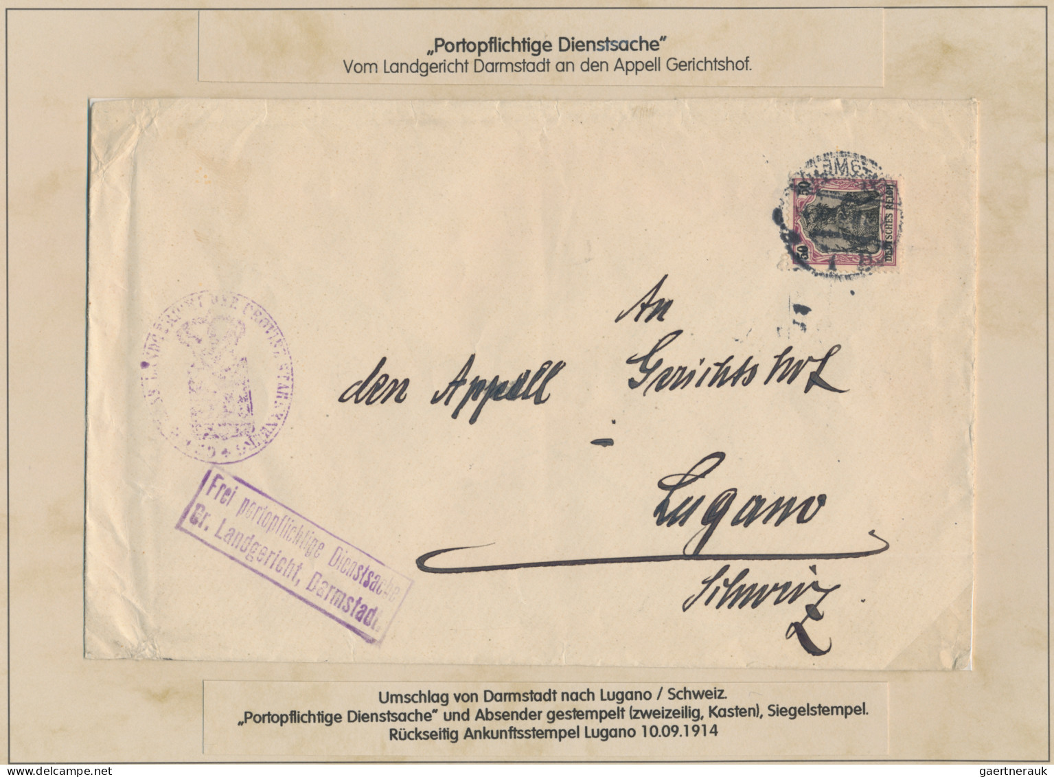 Deutsches Reich - Germania: 1905-1920 (ca), Germania-Ausgaben, Zusammenstellung - Collections