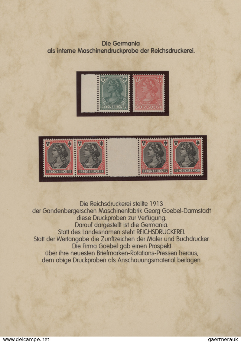 Deutsches Reich - Germania: 1920-1922, Germania-Ausgaben, hoch spezialisierte Sa