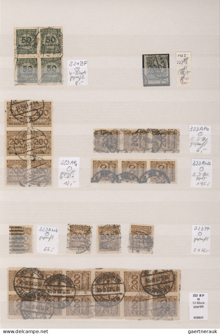 Deutsches Reich - Inflation: 1916/1923, interessante Sammlung der Infla-Ausgaben