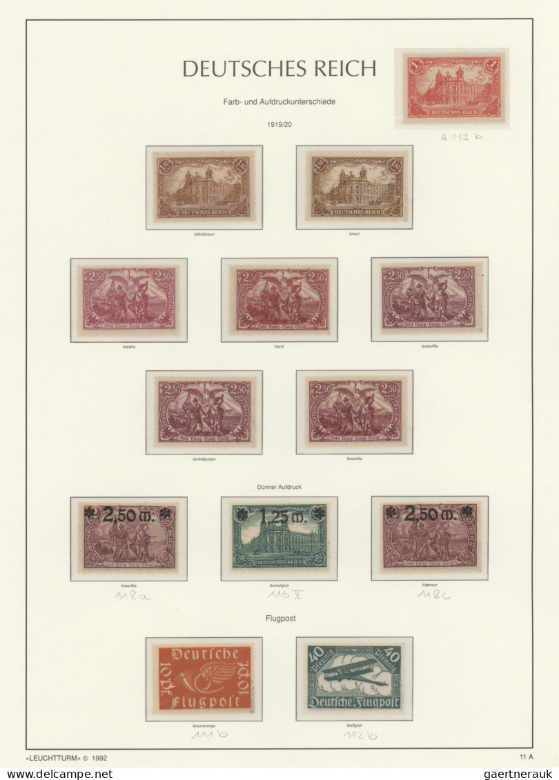 Deutsches Reich - Inflation: 1919/1923, Postfrische Qualitäts-Sammlung Auf Leuch - Colecciones