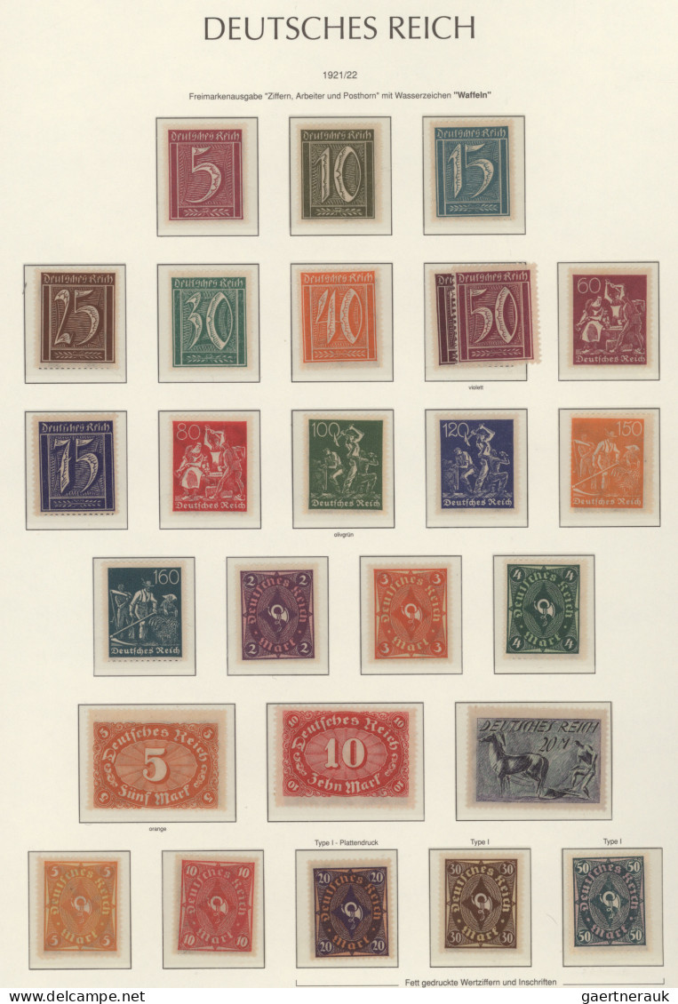 Deutsches Reich - Inflation: 1919/1923, postfrische Spezialsammlung der Inflatio