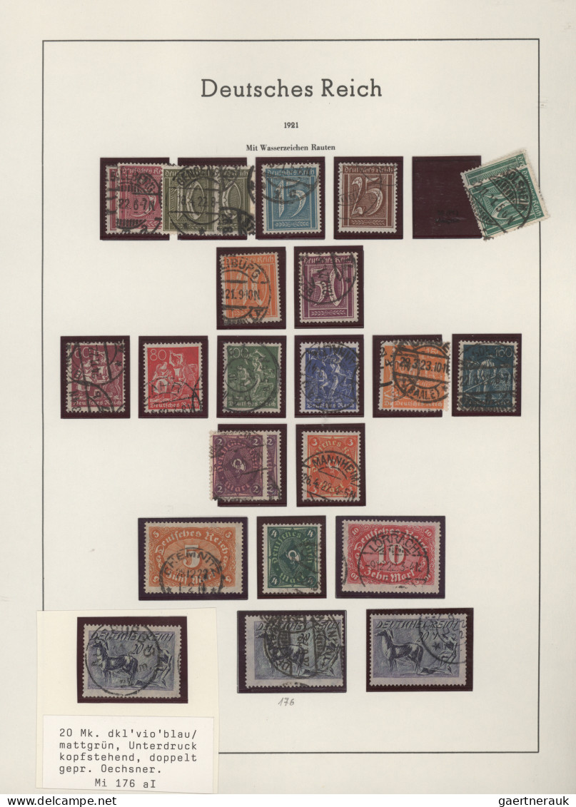 Deutsches Reich - Inflation: 1919/1923, Umfangreiche Sammlung Auf Albenblättern - Collections
