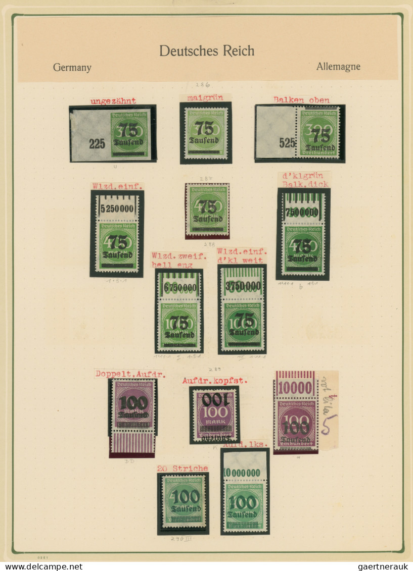 Deutsches Reich - Inflation: 1919/1923, Umfangreiche, Meist Postfrisch/ungebrauc - Verzamelingen