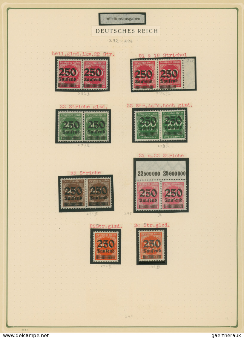 Deutsches Reich - Inflation: 1919/1923, Umfangreiche, Meist Postfrisch/ungebrauc - Collections