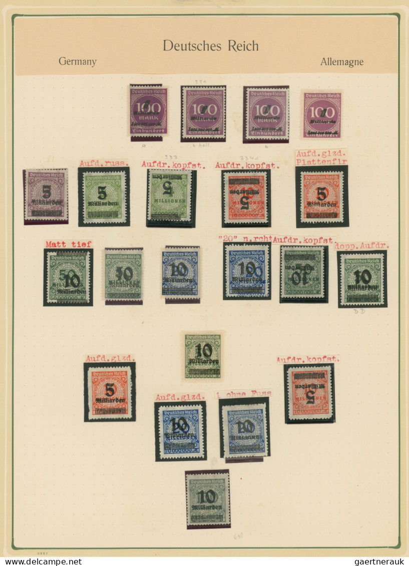 Deutsches Reich - Inflation: 1919/1923, Umfangreiche, Meist Postfrisch/ungebrauc - Colecciones