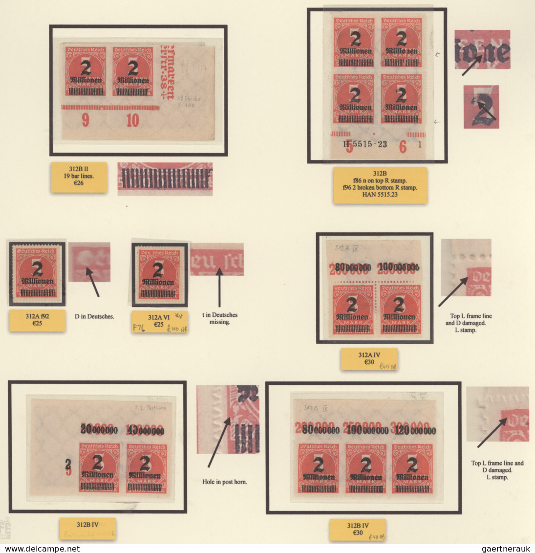 Deutsches Reich - Inflation: 1919/1923, Umfangreicher Spezial-Sammlungsbestand I - Colecciones