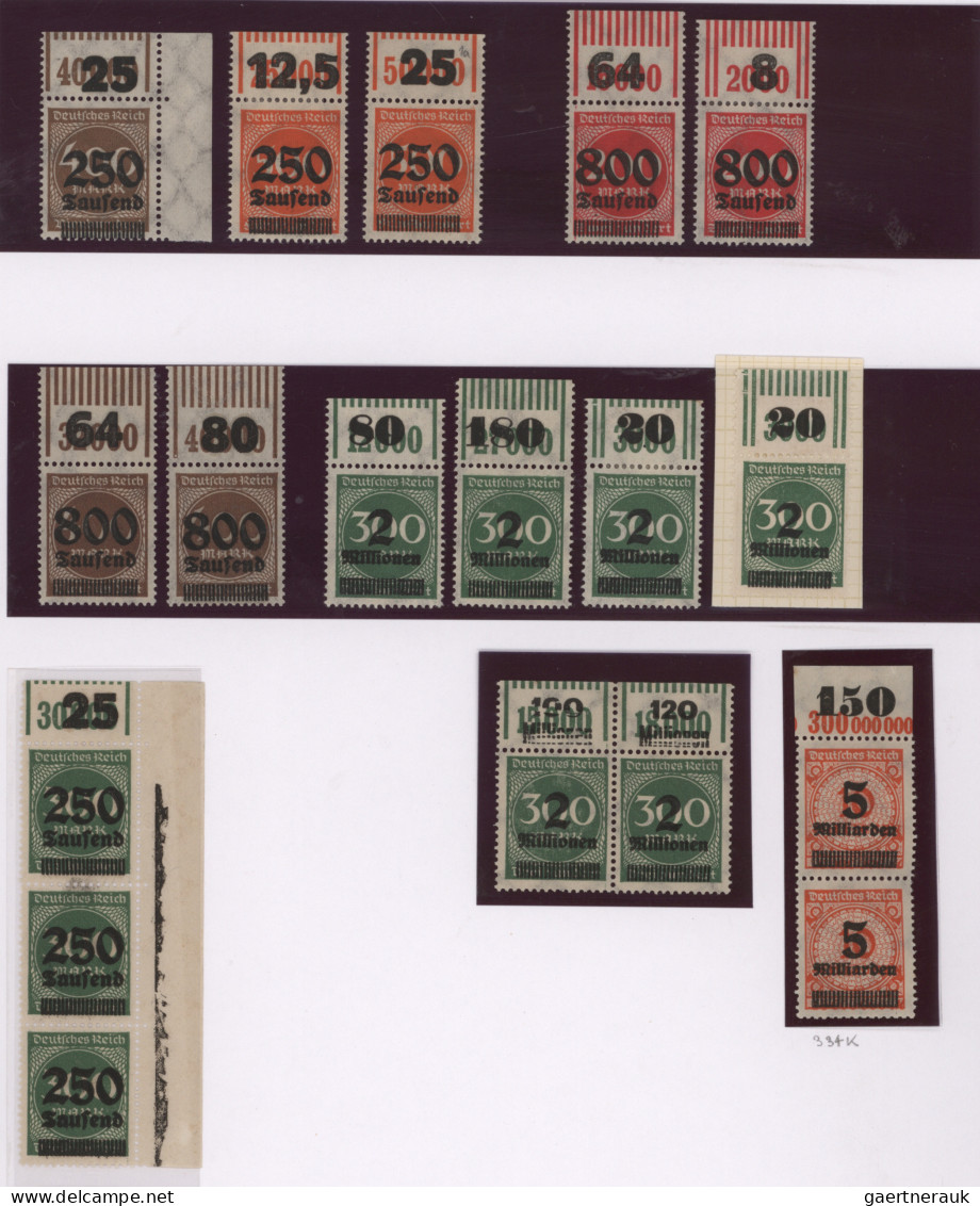 Deutsches Reich - Inflation: 1919/1923, umfangreicher Spezial-Sammlungsbestand i