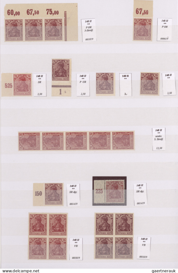 Deutsches Reich - Inflation: 1920/1921, Germania-Ausgaben, Meist Postfrische Spe - Collections