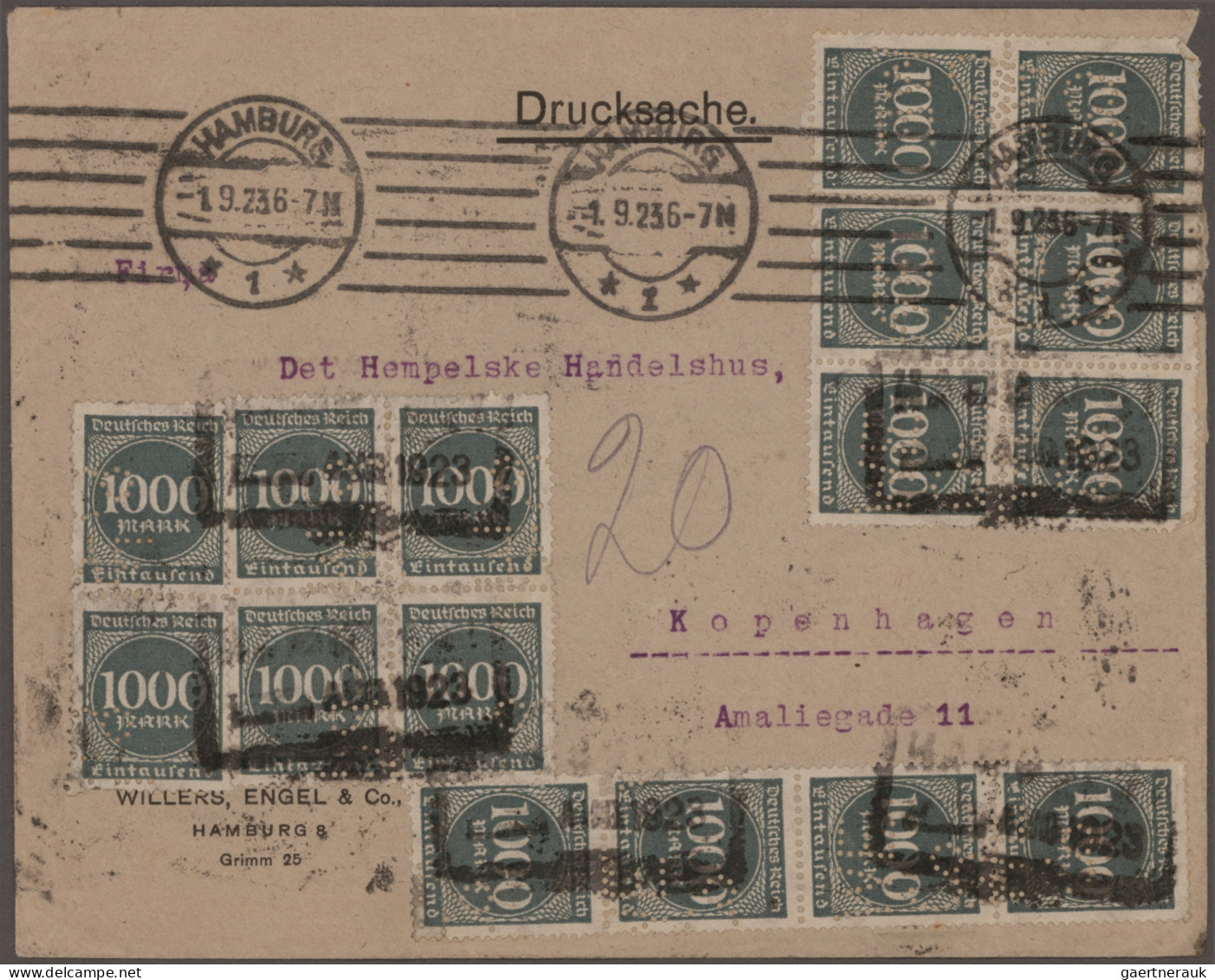 Deutsches Reich - Inflation: 1920/1923 Rund 50 Briefe Und Postkarten Mit Reinen - Sammlungen