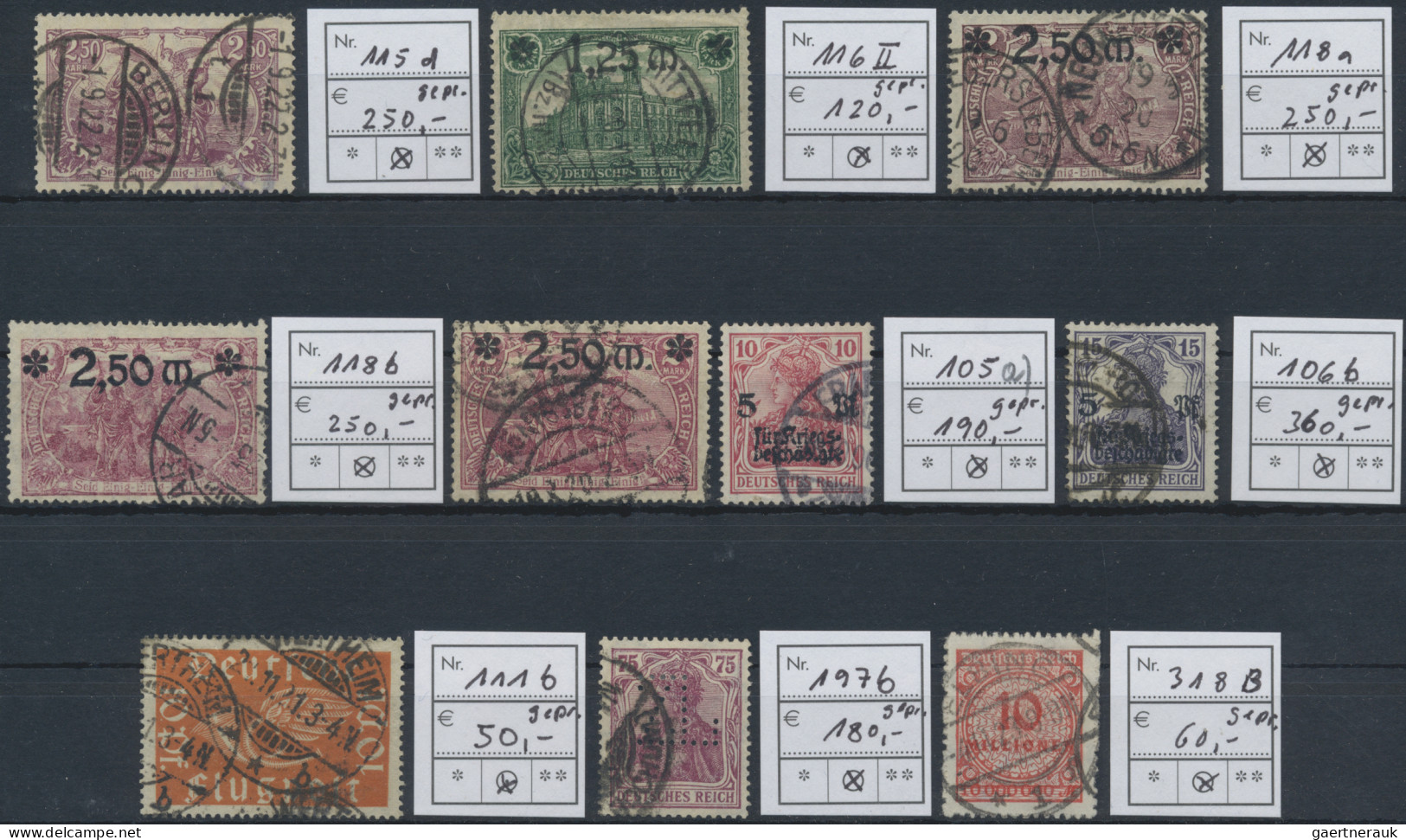 Deutsches Reich - Inflation: 1920/1923, Sauber Gestempelte Partie Von 48 Marken, - Collections