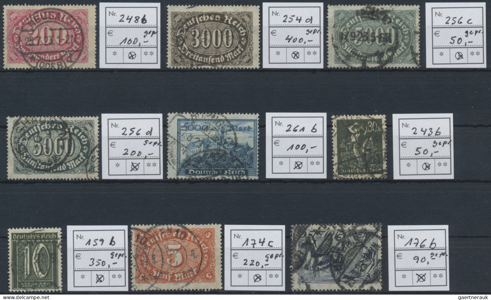 Deutsches Reich - Inflation: 1920/1923, Sauber Gestempelte Partie Von 48 Marken, - Sammlungen