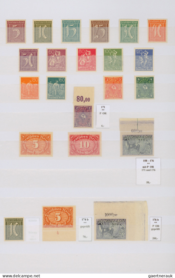 Deutsches Reich - Inflation: 1921/1922, Freimarken Ziffern/Arbeiter/Posthorn/Pfl - Collections