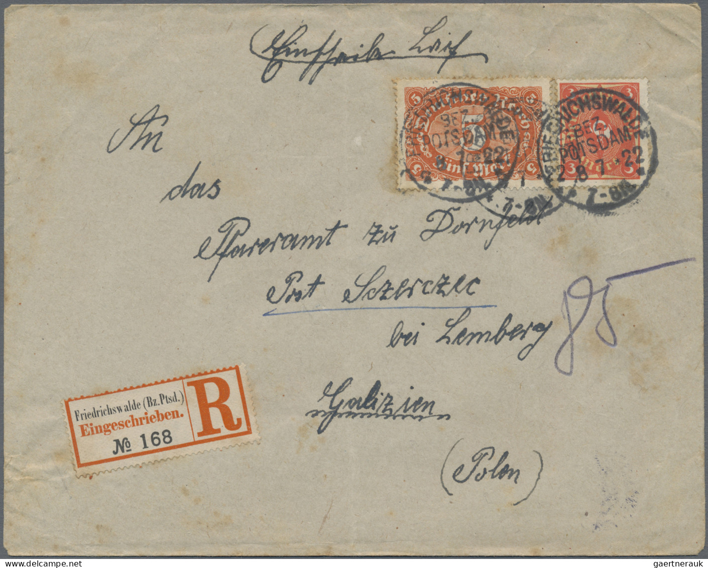 Deutsches Reich - Inflation: 1922/1923, Korrespondenz An Einen Evangelischen Pas - Sammlungen