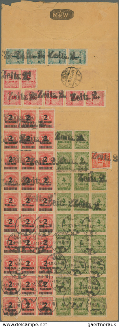 Deutsches Reich - Inflation: 1922/1923, Partie Von Sieben Großformatigen Langums - Colecciones