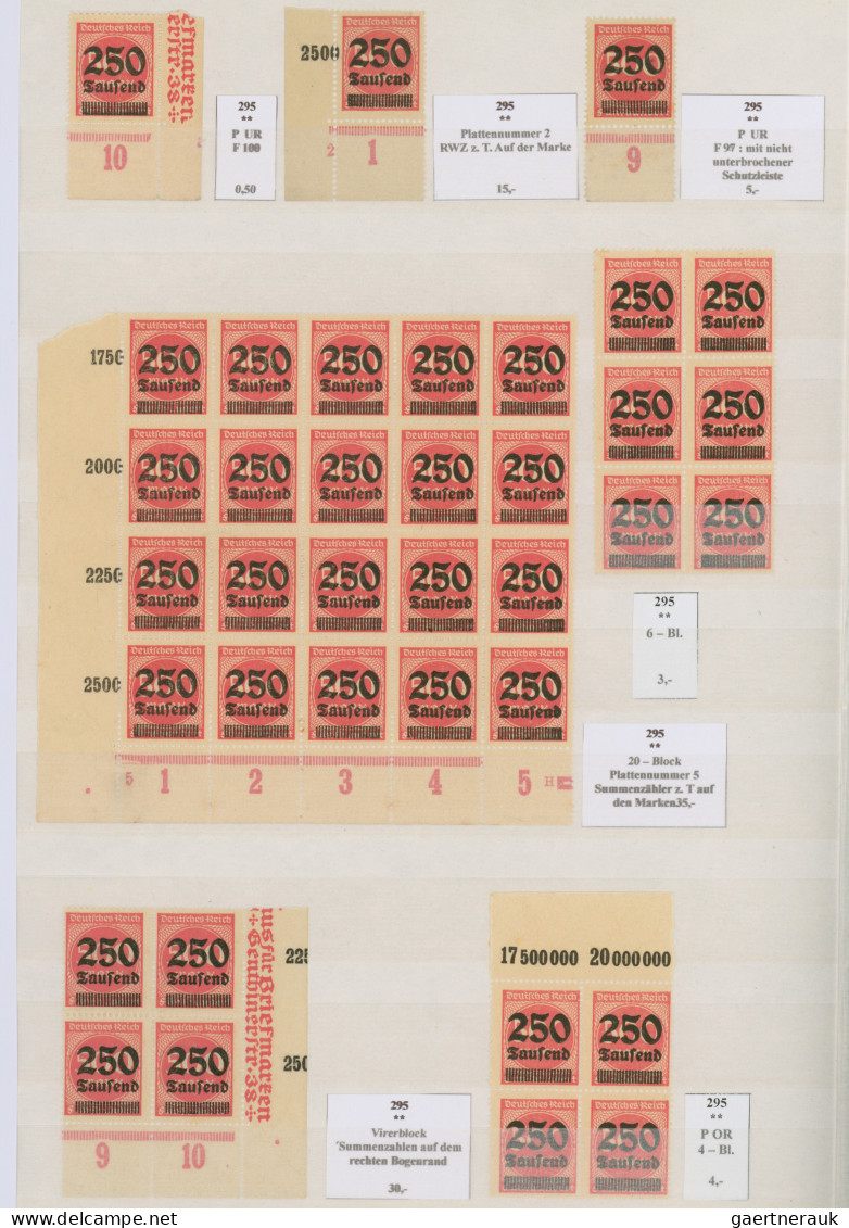 Deutsches Reich - Inflation: 1923, Aufdrucke, Vorwiegend Postfrische Spezialsamm - Collections