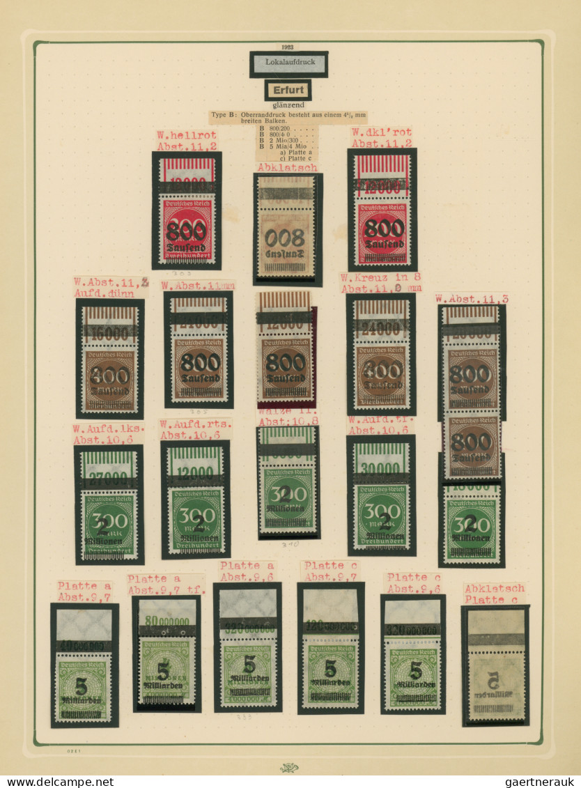 Deutsches Reich - Inflation: 1923, Großartige Spezialsammlung Der OPD-Aufdrucke - Colecciones