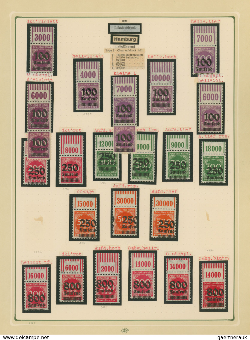 Deutsches Reich - Inflation: 1923, Großartige Spezialsammlung Der OPD-Aufdrucke - Collections