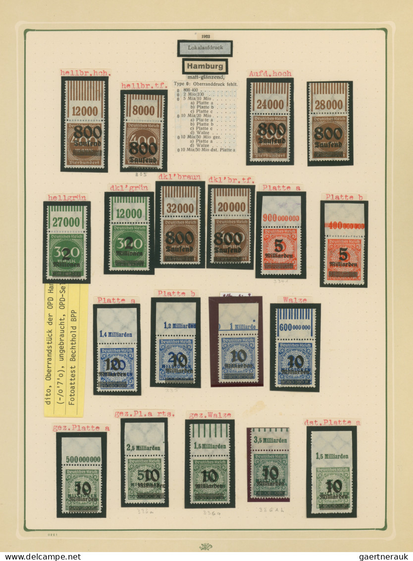 Deutsches Reich - Inflation: 1923, Großartige Spezialsammlung Der OPD-Aufdrucke - Colecciones