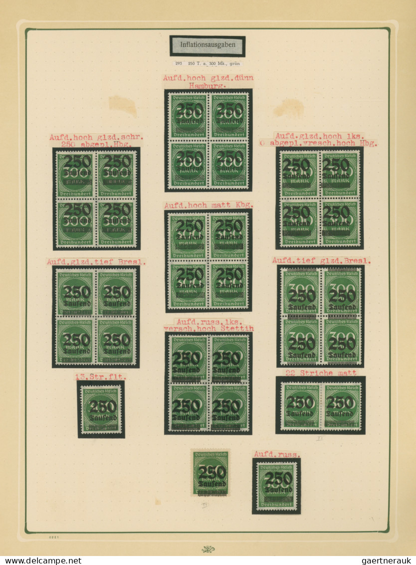 Deutsches Reich - Inflation: 1923, großartige Spezialsammlung der OPD-Aufdrucke