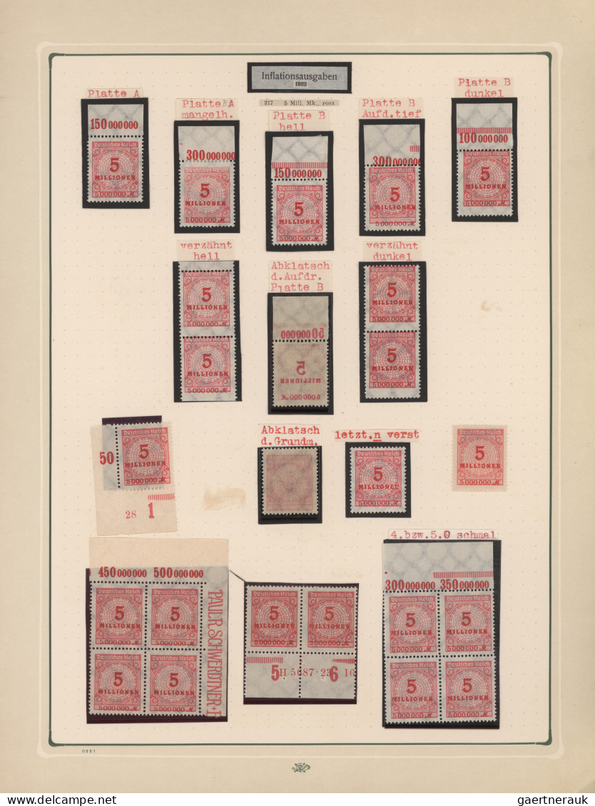 Deutsches Reich - Inflation: 1923, Korbdeckelmuster, Außergewöhnliche Spezialsam - Verzamelingen