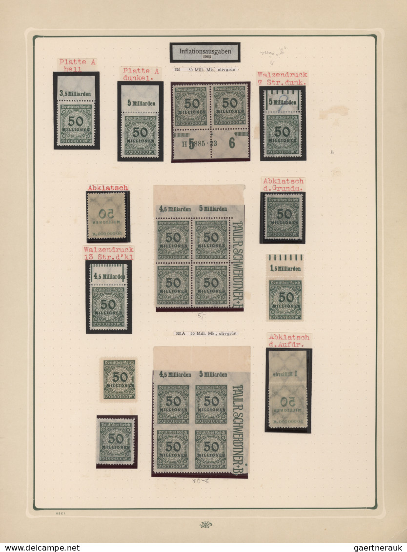 Deutsches Reich - Inflation: 1923, Korbdeckelmuster, Außergewöhnliche Spezialsam - Verzamelingen