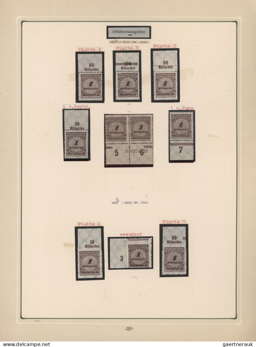 Deutsches Reich - Inflation: 1923, Korbdeckelmuster, außergewöhnliche Spezialsam